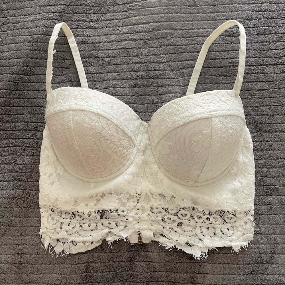 White Bustier Top XS